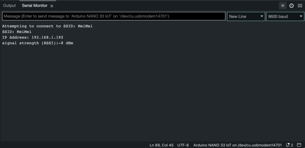 Arduino WebServer (serial monitor - connect)