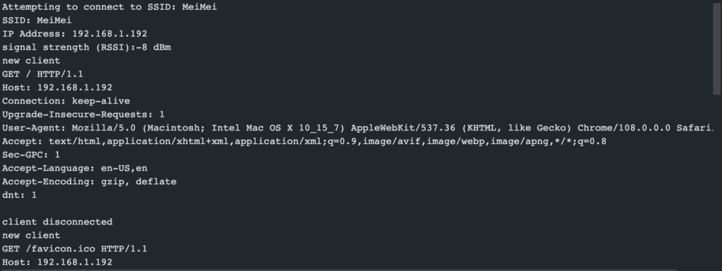 Arduino WebServer (serial monitor - HTTP responses))